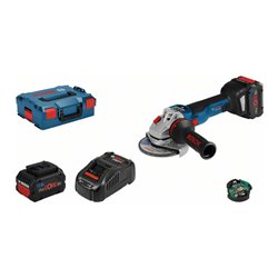 Bosch Akku-Winkelschleifer GWS 18V-10 SC mit 2 x 8,0-Ah-Li-Ion-Akku