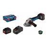 Bosch Akku-Winkelschleifer GWS 18V-10 SC mit 2 x 8,0-Ah-Li-Ion-Akku