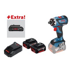 Bosch Akku-Bohrschrauber GSR 18V-60 FC, mit 2 x 5,0 Ah Akku, ProCORE18V 4,0 Ah, L-BOXX
