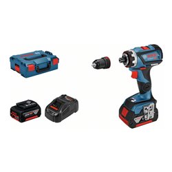 Bosch Akku-Bohrschrauber GSR 18V-60 FC mit 2 x 5,0 Ah Li-Ion Akku L-BOXX