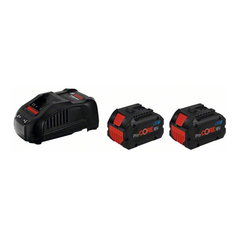 Bosch Akku Starter-Set: 2 x ProCORE 18 Volt 8,0 Ah und GAL 1880 CV