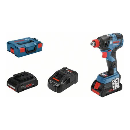 Bosch Akku-Drehschlagschrauber GDX 18V-200 C mit 2 x ProCORE18V 4,0 Ah Akku L-BOXX