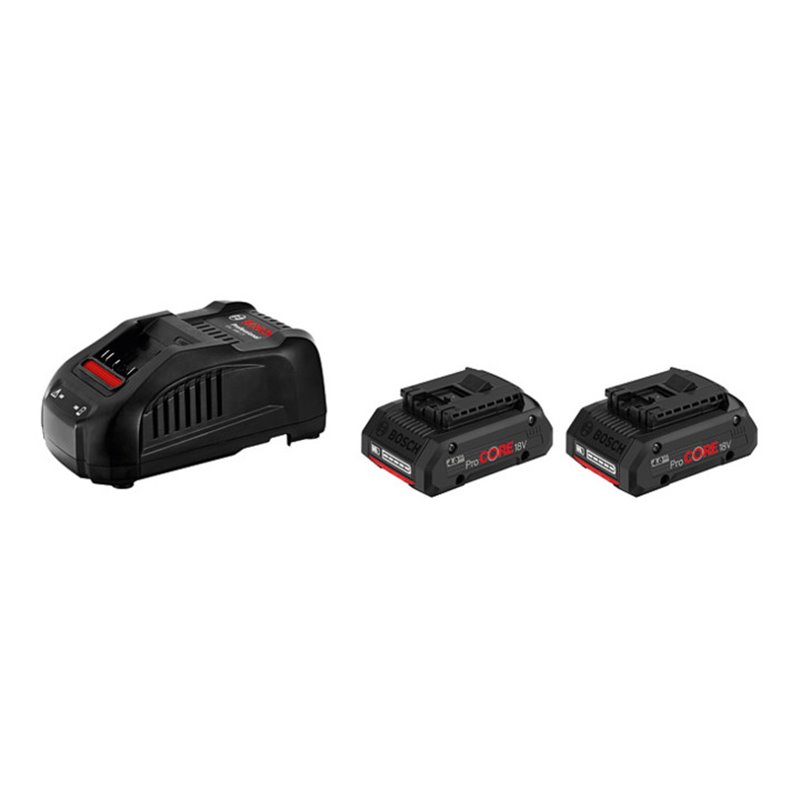 Bosch Akku Starter-Set: 2 x ProCORE 18 Volt, 4,0 Ah und GAL 1880 CV
