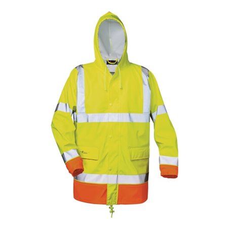 Warnschutz PU-Regenjacke NORMAN Gr.M gelb/orange NORWAY