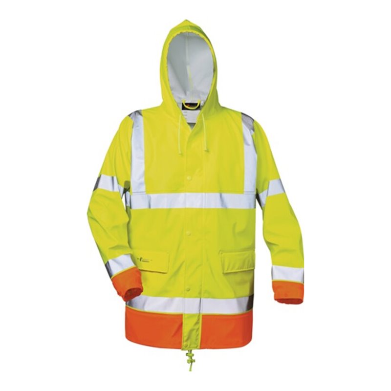 Warnschutz PU-Regenjacke NORMAN Gr.L gelb/orange NORWAY