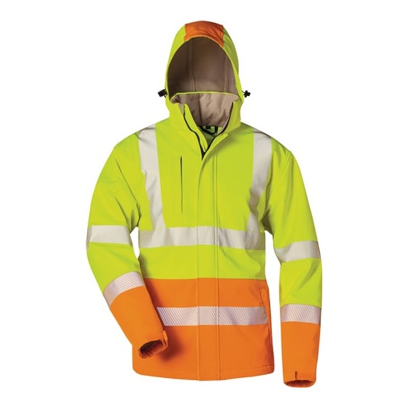 Warnschutz-Softshelljacke HENNING Gr.M gelb/orange FELDTMANN