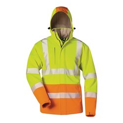 Warnschutz-Softshelljacke HENNING Gr.XXXL gelb/orange FELDTMANN