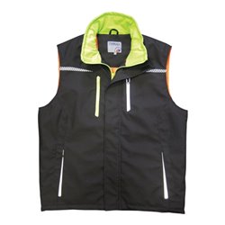 Terrax Herren Berufsweste Workwear Gr.L schwarz/limette 100%PES