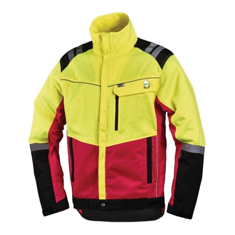 Forstschutzjacke Komfort Gr.XL neongelb/rot