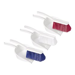 HACCP-Kehrschaufelset Ku.Handfeger rot,blau,weiß 3 Kehrschaufeln