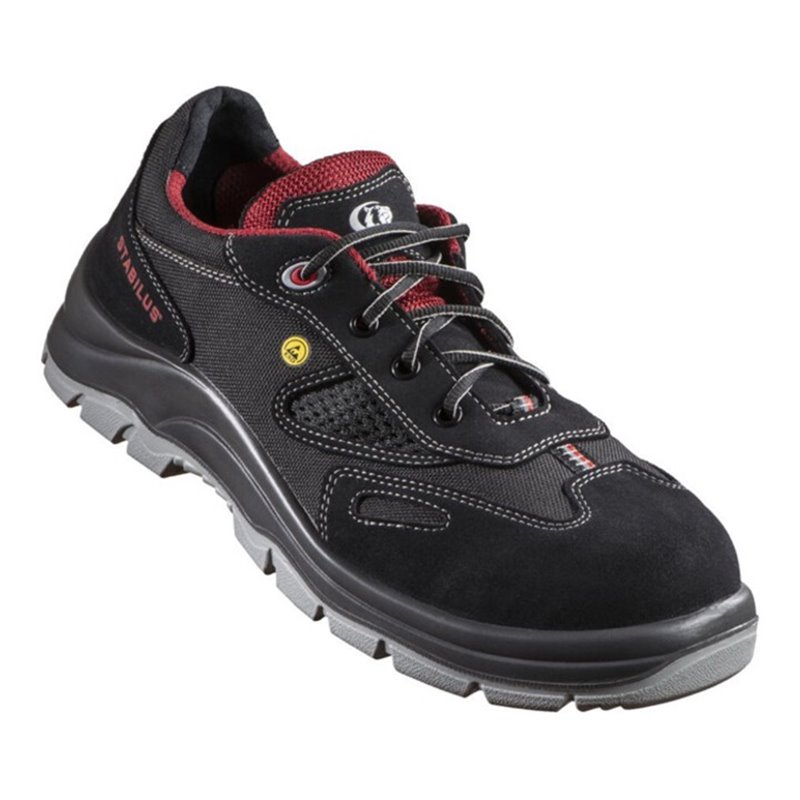 Stabilus Sicherheitsschuh 5111 A Gr.47 schwarz/rot Leder/Textil S1 ESD EN ISO 20346
