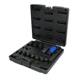 KS Tools 1/2' Felgenschloss-Ausbohr-Satz für Schlösser mit rotierenden Außenhüllen, 14-tlg.