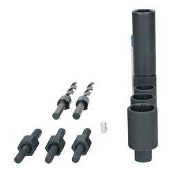 KS Tools 1/2' Felgenschloss-Ausbohr-Satz für Schlösser mit rotierenden Außenhüllen, 14-tlg.