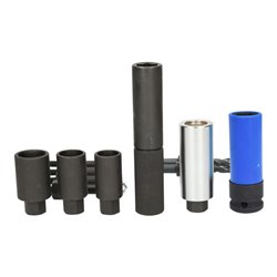 KS Tools 1/2' Felgenschloss-Ausbohr-Satz für Schlösser mit rotierenden Außenhüllen, 14-tlg.