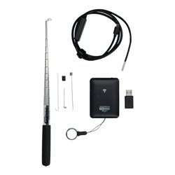 KS Tools Wi-Fi-Videoskop-Satz mit Durchmesser 3,9 mm 0° HD Frontkamera-Sonde, 7-tlg.