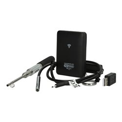 KS Tools Wi-Fi-Videoskop-Satz mit Durchmesser 6,0 mm 0° und 90° HD Frontkamera-Sonde, umschaltbar, 4-tlg.