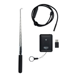 KS Tools Wi-Fi-Videoskop-Satz mit Durchmesser 6,0 mm 0° und 90° HD Frontkamera-Sonde, umschaltbar, 4-tlg.