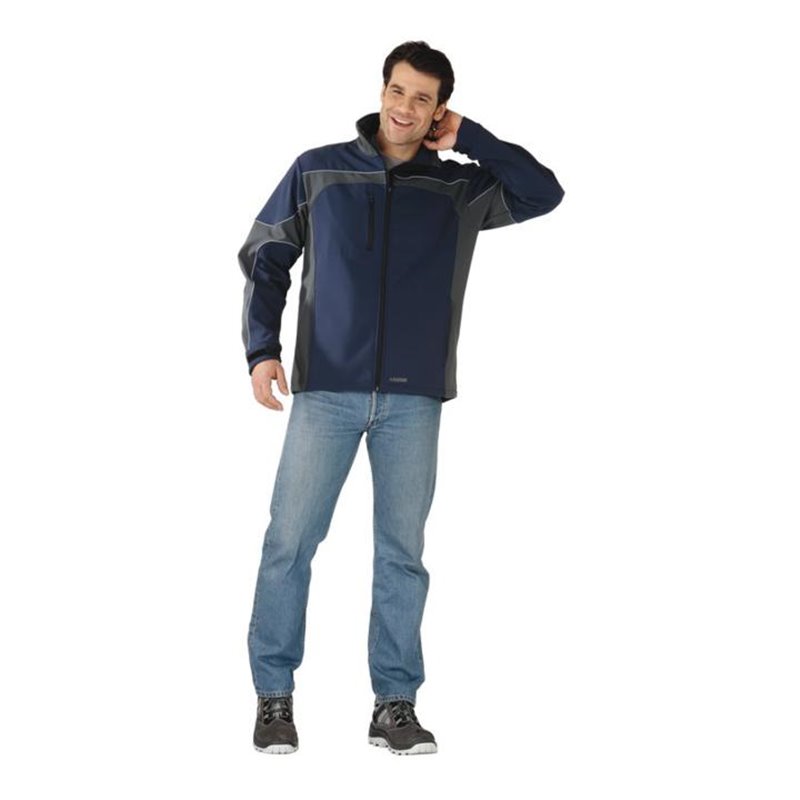Planam Summit Softshell Jacke Winter marine/grau