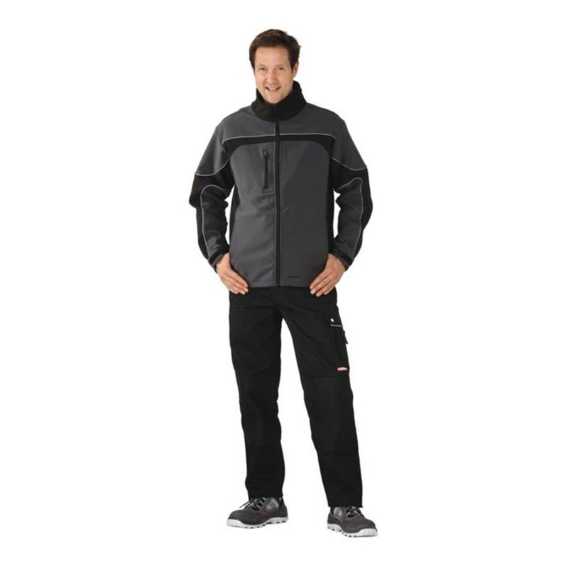 Planam Summit Softshell Jacke Winter grau/schwarz