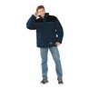 Planam Winterparka Grey Line marine/schwarz