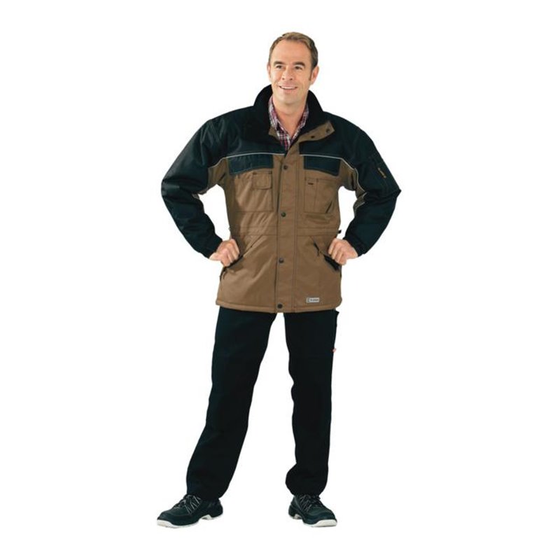 Planam Winterparka Dust braun/schwarz