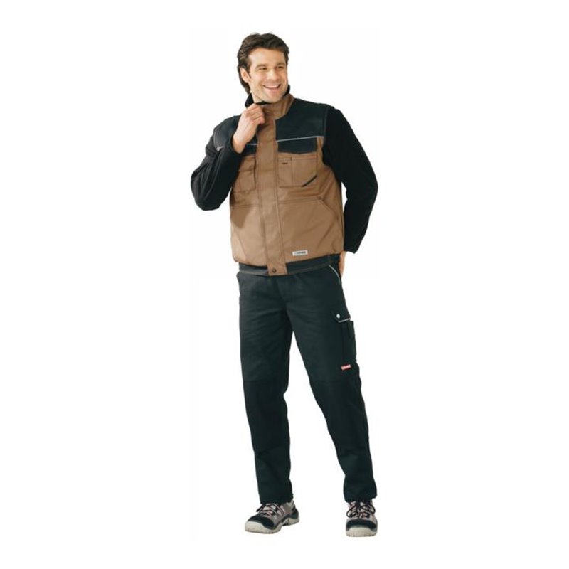 Planam Winter-Weste Dust braun/schwarz