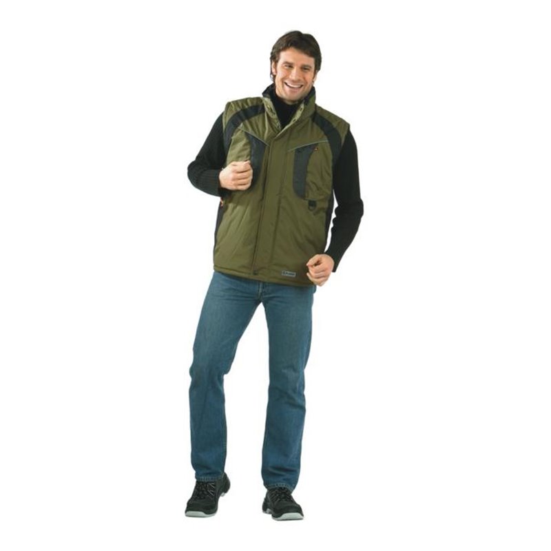 Planam Winter-Weste Space grün/schwarz