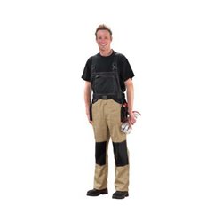 Fortis Latzhose zweifarbig khaki/schwarz