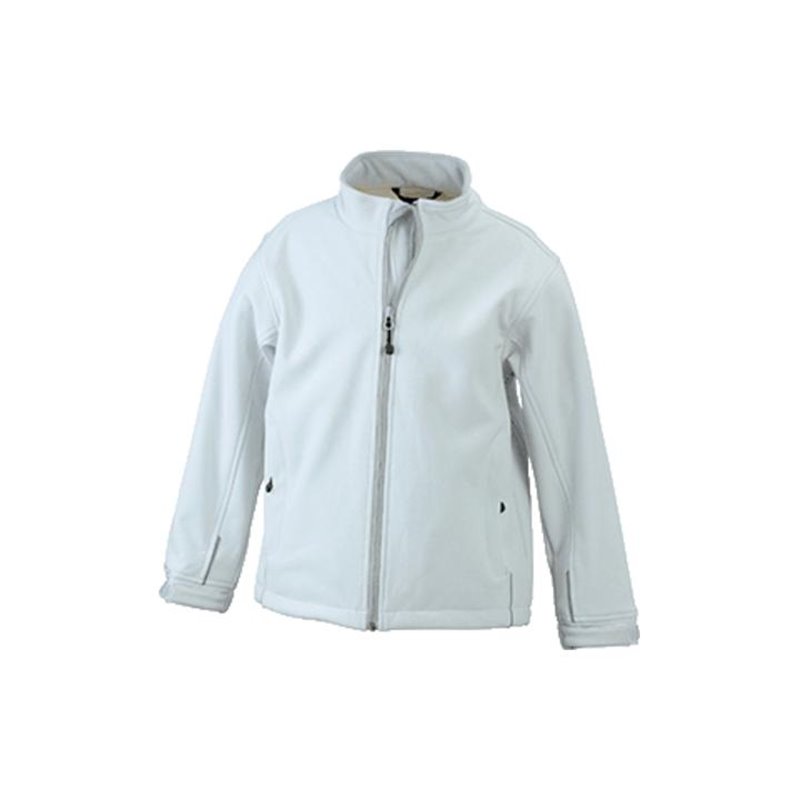 Daiber JN 135K Kinder-Softshelljacke weiß