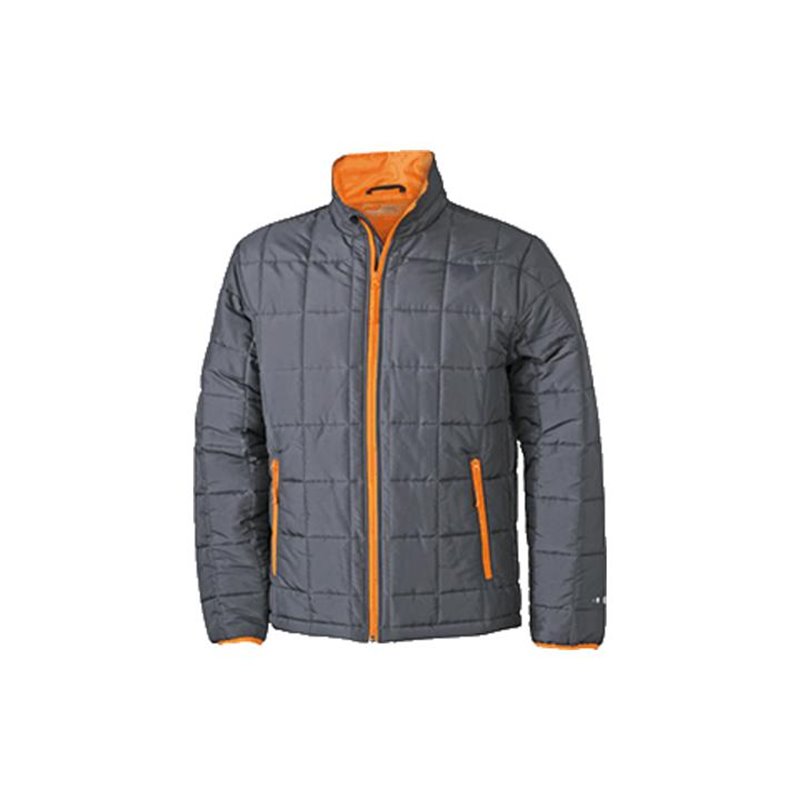 Daiber JN 1035 Stepp-Herrenjacke carbon-grau/orange