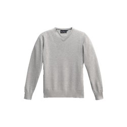 Hakro V-Pullover Premium-Cotton 143 grau-meliert