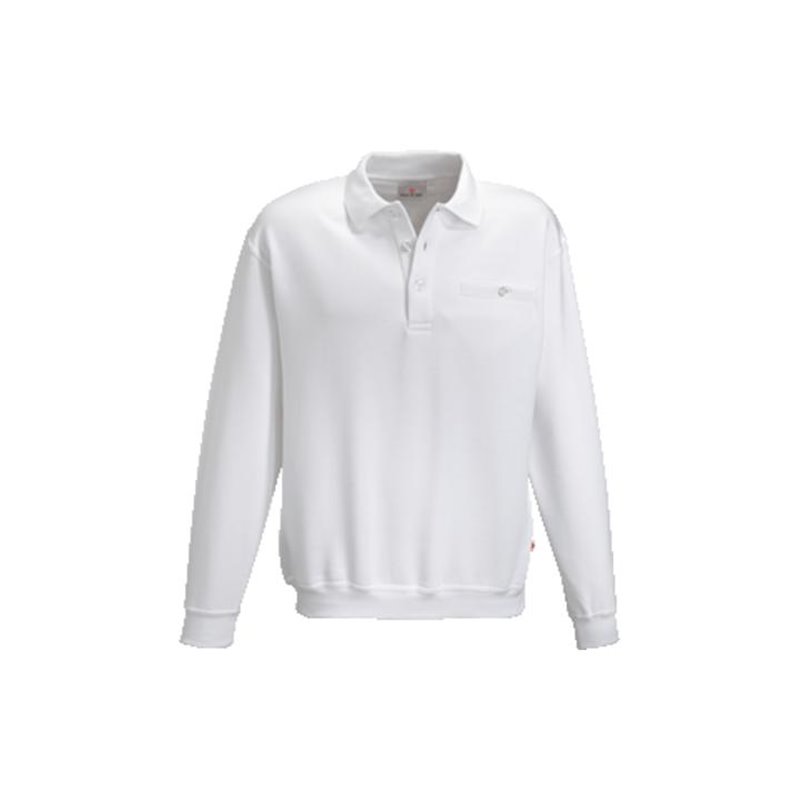 Hakro Pocket-Polo-Sweatshirt Premium 457 weiß