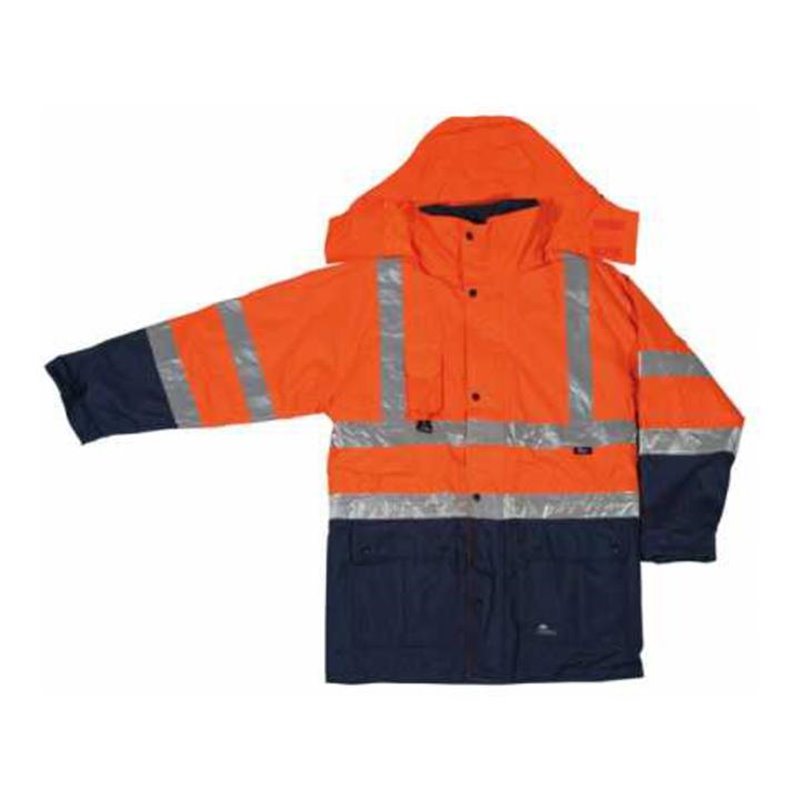 Herock Warnschutzparka 5 in 1 leuchtorange/marine