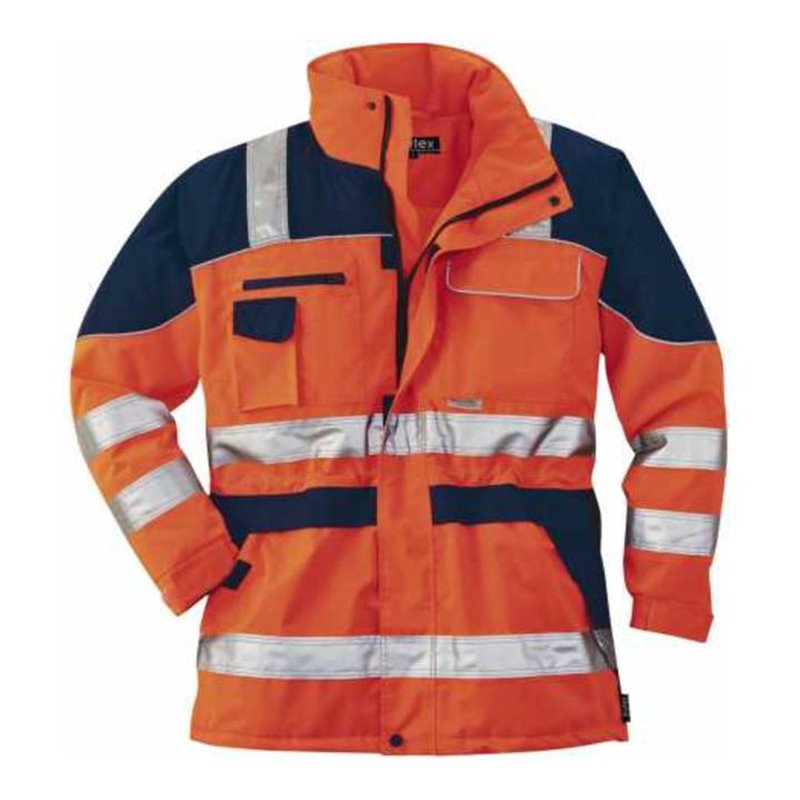 Warnschutzparka orange/marine