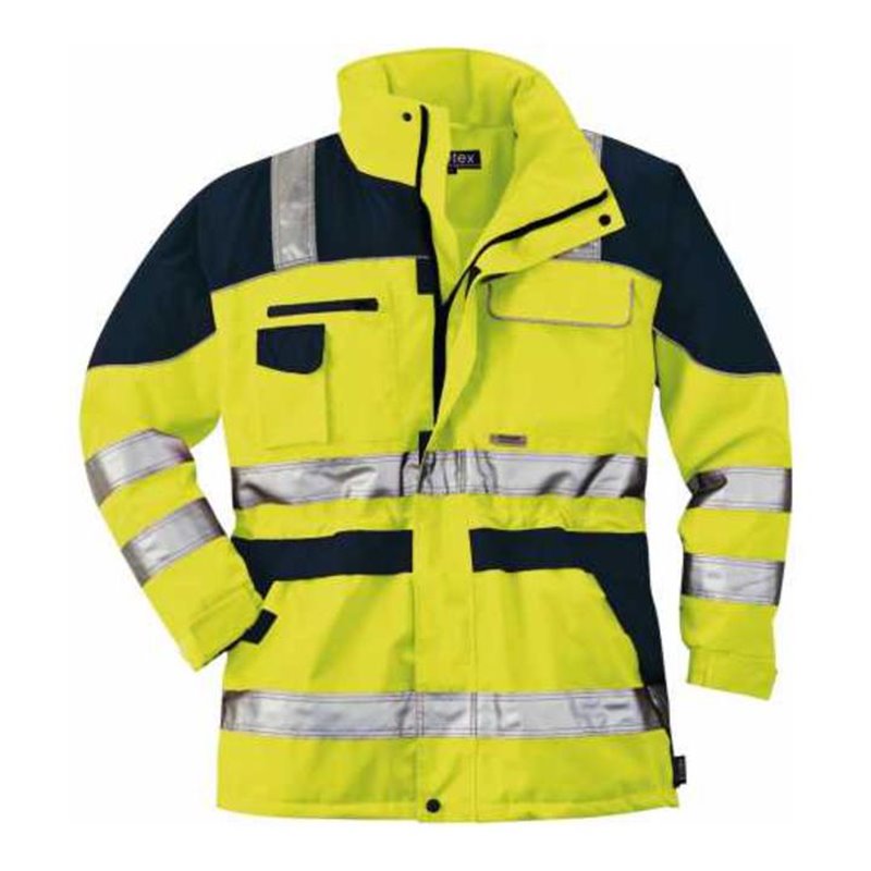 Warnschutzparka gelb/marine