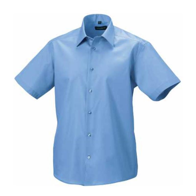 Russell Herrenhemd Kurzarm blau