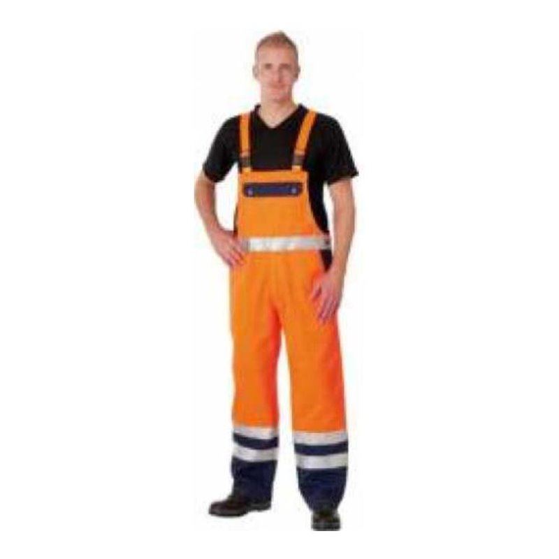 Watex Warn-Latzhose Mischgewebe orange/marine