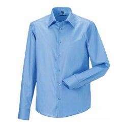 Russell Herrenhemd Langarm blau