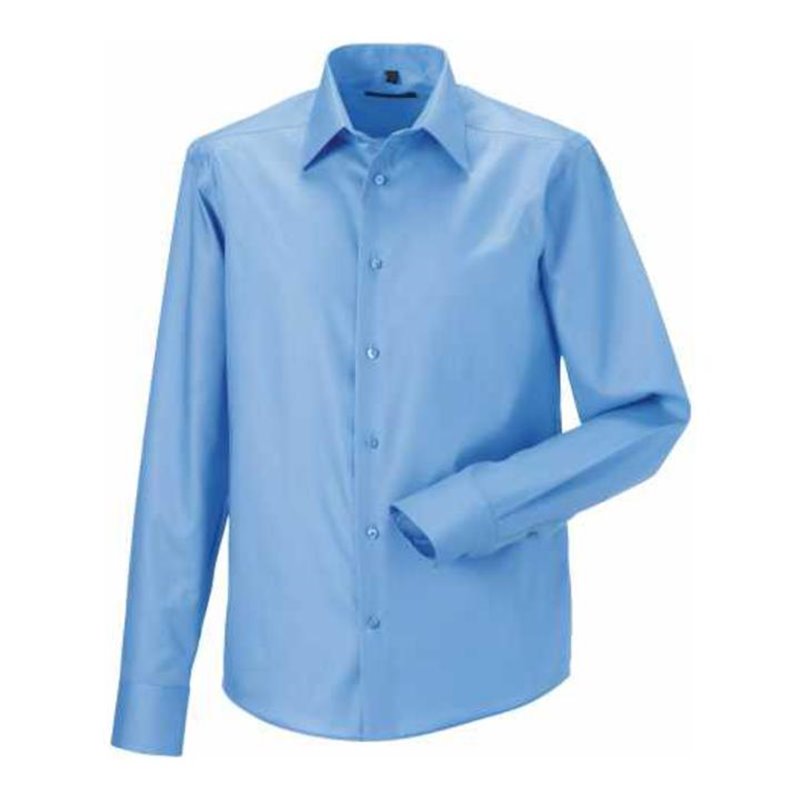 Russell Herrenhemd Langarm blau