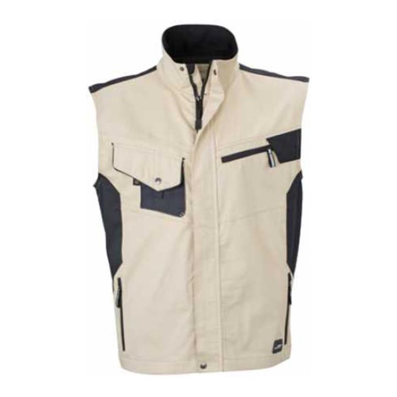 Daiber-JN 822 Workwear Weste stone/black