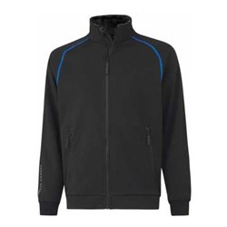 Sweater FullZip Chelsea Kontrastnähte 990 schwarz
