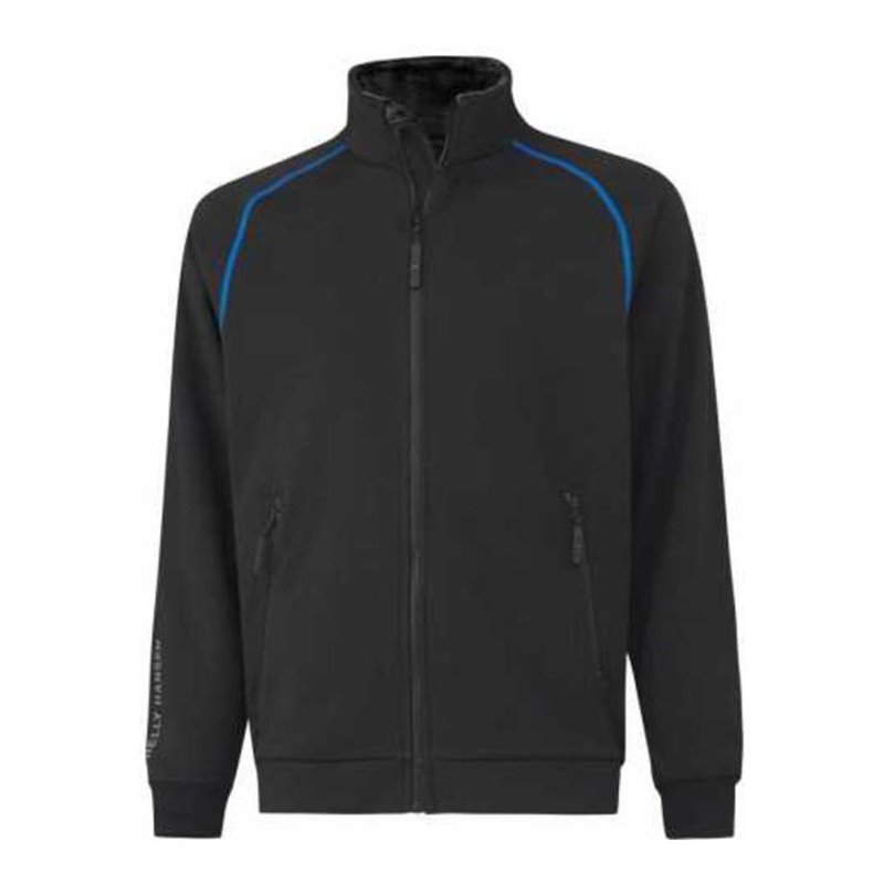 Sweater FullZip Chelsea Kontrastnähte 990 schwarz