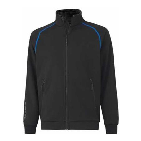 Sweater FullZip Chelsea Kontrastnähte 990 schwarz