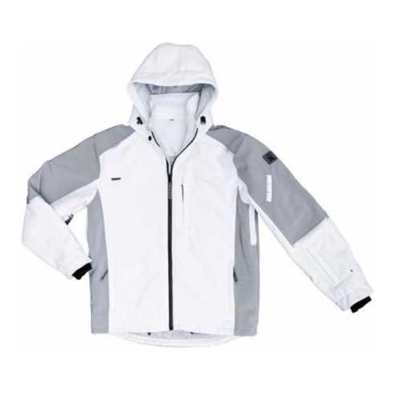 Soft-Shell Winterjacke white-grey