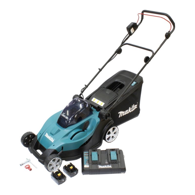 Makita Akku-Rasenmäher DLM431PF2 2x18 V / 3,0 Ah, 2 Akkus + Ladegerät