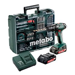 Metabo Akku-Schlagbohrschrauber SB 18 Set Mobile Werkstatt Kunststoffkoffer 18V 2x2Ah Li-Ion + SC 30