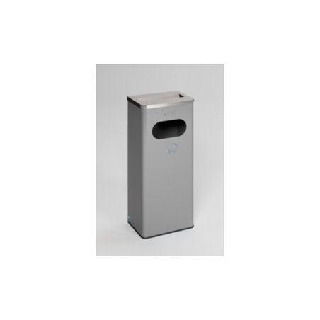 VAR Ascher/Abfallsammler 32 l Abdeckung Edelstahl poliert silber 32 l