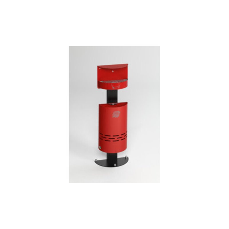 VAR Ascher/Abfall-Kombination H 98 rot (RAL 3000) 13 l