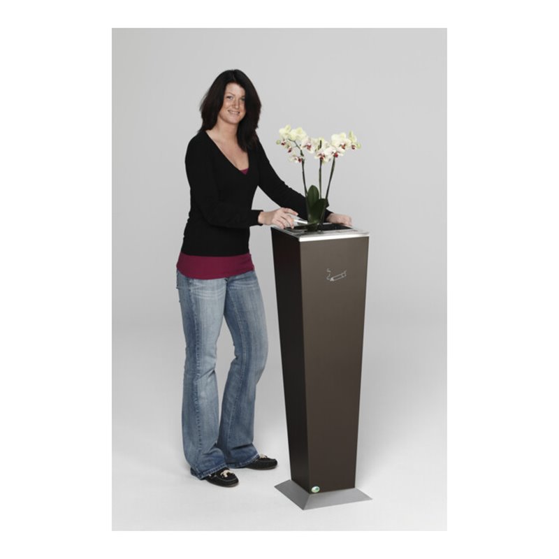 VAR Ascher H 110 mit Aschereinsatz/Einsatz für Pflanzen deep-brown 1,4 l