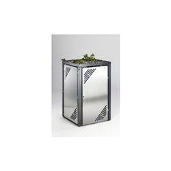 VAR Müllbehälterschrank mit Pflanzdeckel MBS 6 Edelstahl